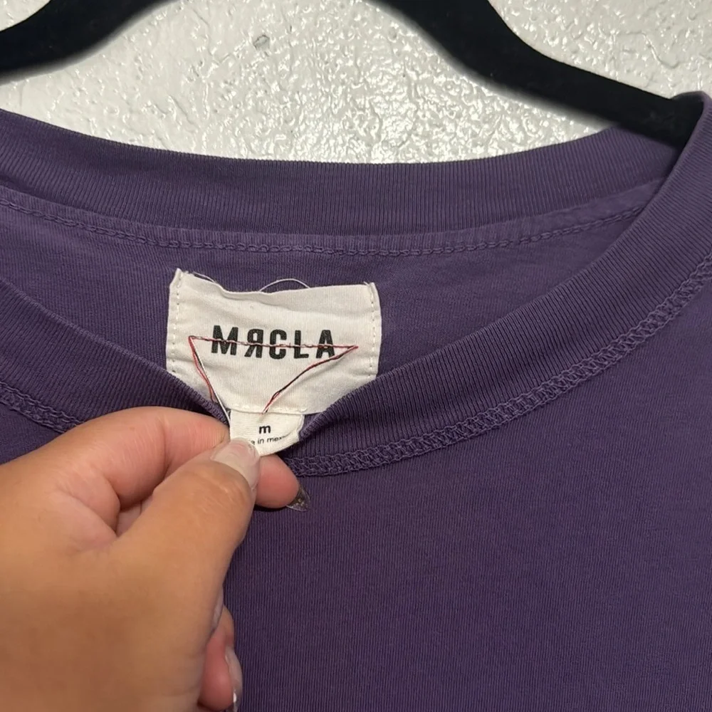 Mr. Completely MRCLA Purple Long Sleeve Graphic Shirt Size Medium